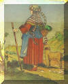 Dipinto originale con costume di "Donna di Latina in provincia di Terra di Lavoro" - Ph. © 2000 ENZO MAIELLO